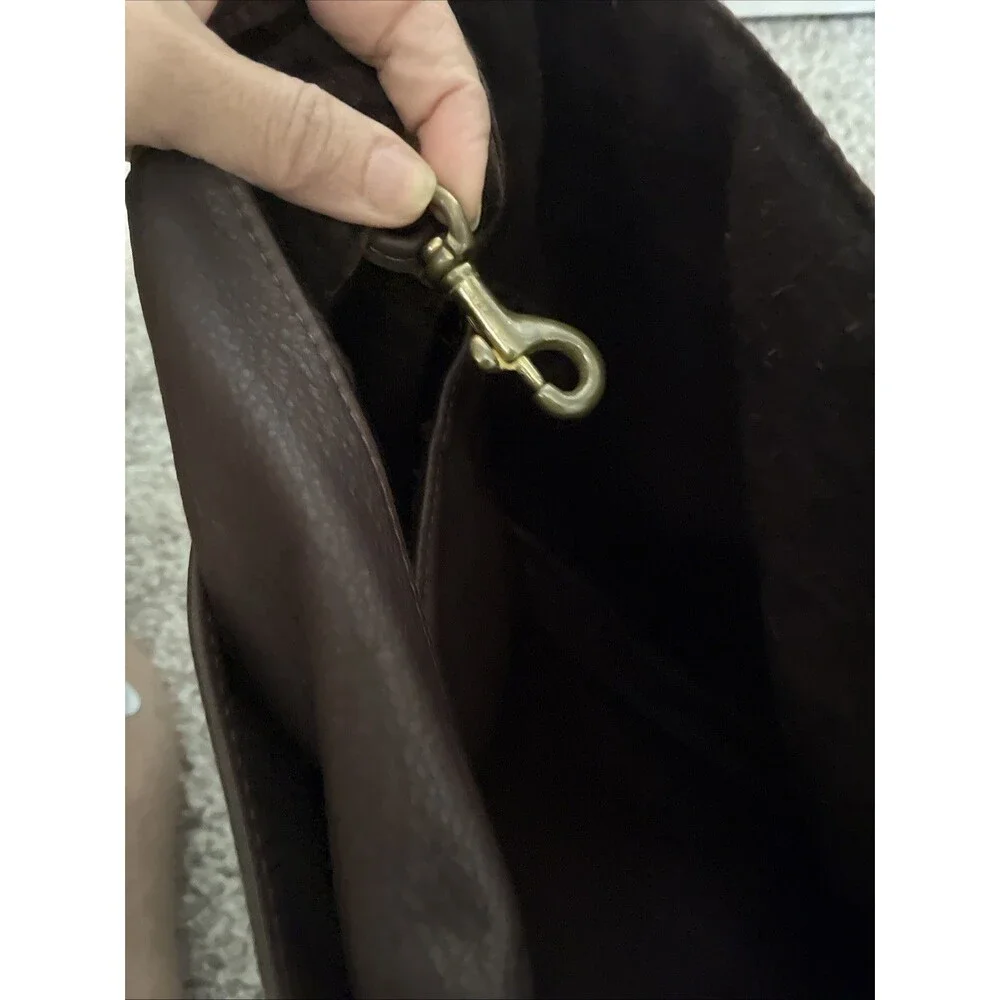 Vintage Romag Leather Messenger Shoulder Bag Brown